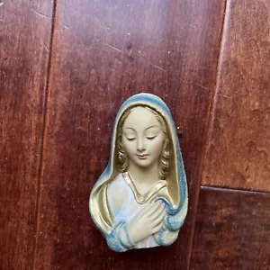 Vintage italienische Jungfrau Maria Statue Kopf 4 Zoll - Bild 1 von 2