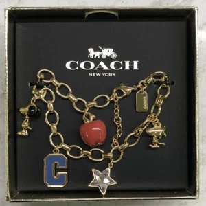 COACH PEANUTS MULTI CHARM BRACELET NEW - Picture 1 of 4