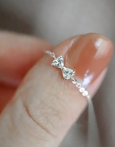 VALENTINO Bracciale donna catena diamanti cuore creato 0 80 ct matrimonio finitura oro bianco 14 kt