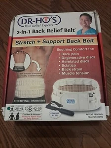 Dr Ho’s 2 en 1 Estiramiento y Soporte Alivio Espalda Cinturón Accesorios CD Bomba 25-41 - Imagen 1 de 2