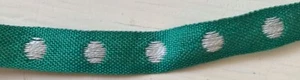 11 yardas Vintage Cinta Verde Francesa con Borde de Puntos Bordados NUEVO SIN ETIQUETAS VV934 - Imagen 1 de 2