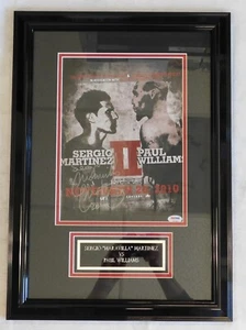 Sergio Maravilla Martinez Boxer Signed 2010 Fight Program Framed PSA Authentic - Picture 1 of 9