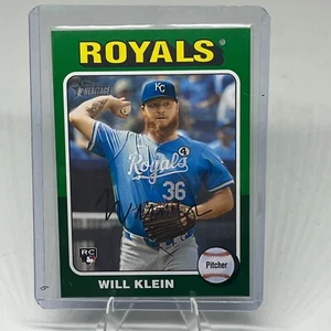 2024 Topps Heritage High Number Will Klein Royals Base SP RC Green Border 723 - Picture 1 of 2