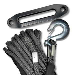 Kit Cable Plasma Winch 12x25 12mm 25metros 6500kg 6,5T con Guia y Gancho - Imagen 1 de 3