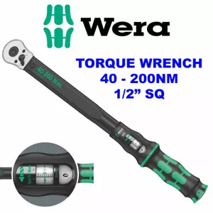 Wera 1/2" Click-Drehmoment-C-3 kalibriert verstellbar 40Nm bis 200Nm Schraubenschlüssel, 075622 - Bild 1 von 7