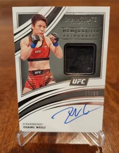 Zhang Weili 2022 Immaculate Fighter Worn Memorabilia On Card Auto /99 UFC - Picture 1 of 2