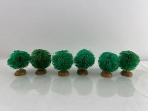 Hawthorne Village Navidad Verde 2" Arbusto Evergreen Juego de 6 piezas 91222C 2004 - Imagen 1 de 10