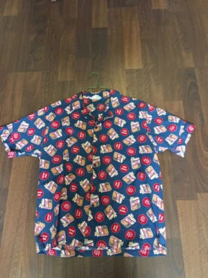 CRACKER JACK CLASSIC LOGO HAWAIIAN SHIRT VINTAGE STYLE SZ: LARGE - Image 1 of 4