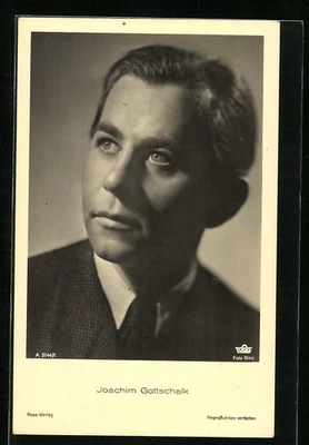 Schauspieler Joachim Gottschalk im Portrait, Ansichtskarte  - Bild 1 von 2