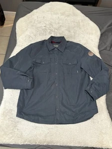 Eddie Bauer Voyager Canvas Hemd Jacke Large Fleece gefüttert Snap Up Buffalo kariert - Bild 1 von 9