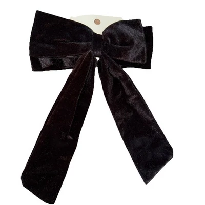 Pinza de pelo con pasador de terciopelo negro lazo grande de 9” un nuevo día nuevo con etiquetas vacaciones de Navidad Foto 1 de 4