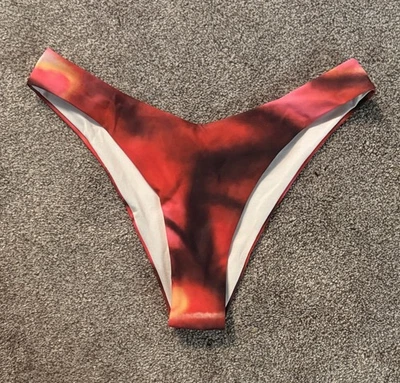Parte inferior de natación American Eagle Aerie rosa tie dye para mujer talla mediana Foto 1 de 3