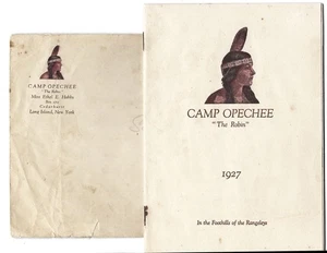 Camp Opechee, Greenwood Maine 1927 - Girls Summer Camp Booklet & Env. - Imagen 1 de 5
