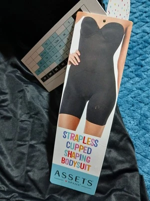 Spanx Strapless Cupped Shaping Bodysuit Very Black Size Large  - Image 1 of 4