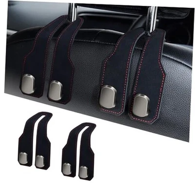 Ganchos para reposacabezas de asiento de coche para carteras y bolsas, paquete de 2 bolsas portaequipajes negro 2 piezas Foto 1 de 4