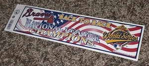 Atlanta BRAVES Baseball Bumper Sticker MLB TAG EXPRESS 1996 World Series Logo - Picture 1 of 1