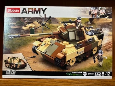 Sluban Army B0859 WWII German Panther Tank, 2 in 1, 725 pcs,  Camoflouge, New - Image 1 of 2