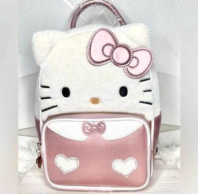 Sanrio Hot Topic Exclusive Hello Kitty Mini Backpack w/Rhinestones and Peals NWT - Image 1 of 4