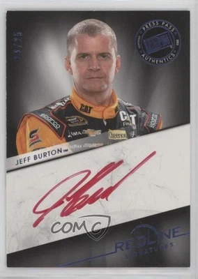 2013 Press Pass Redline Signatures Blue /25 Jeff Burton #RS-JB1 Auto - Image 1 of 2