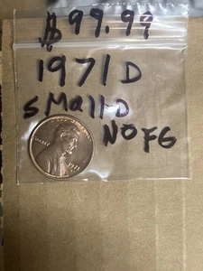 1971 D No FG Error Penny - Picture 1 of 4