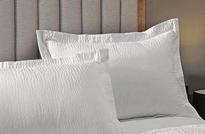 Textured Pillow Sham - 2 Decorative Pillow Sham with Wash-Activated Ripple Te... - Picture 1 of 7