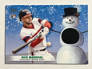 Parche de radiocontrol Topps Holiday Nick Madrigal 2021 Pelic #WRC-NM Chicago White Sox - Imagen 1 de 2