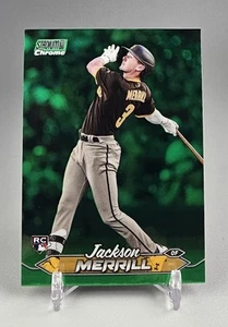 JACKSON MERRILL 2024 Topps Stadium Club Chrome Green Refractor Insert #50 ROOKIE - Picture 1 of 3