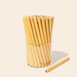 50x Bamboo Straws | Eco Friendly |  Party Utensils | Bulk Bamboo Straws - Picture 1 of 4