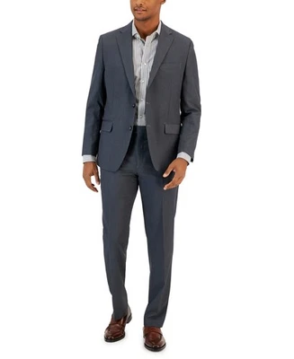 Van Heusen Mens Slim fit 2 Piece Suit 44 L / 37 Waist Charcoal Grey Stretch - Image 1 of 4