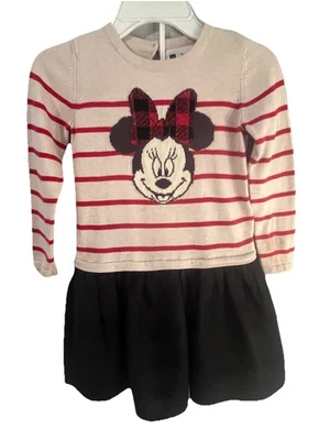 Vestido Baby Gap Disney Minnie Mouse Stipes niña talla 4 años Foto 1 de 4