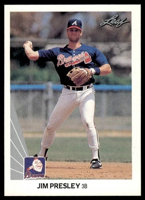 1990 Leaf Jim Presley Atlanta Braves #277 - Image 1 of 2