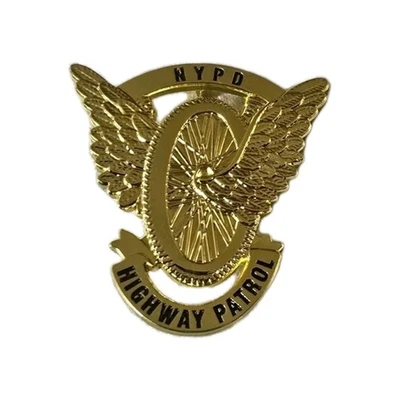 NYPD Highway Patrol Motorcycle Unit Pin Wing 2" - Image 1 of 2