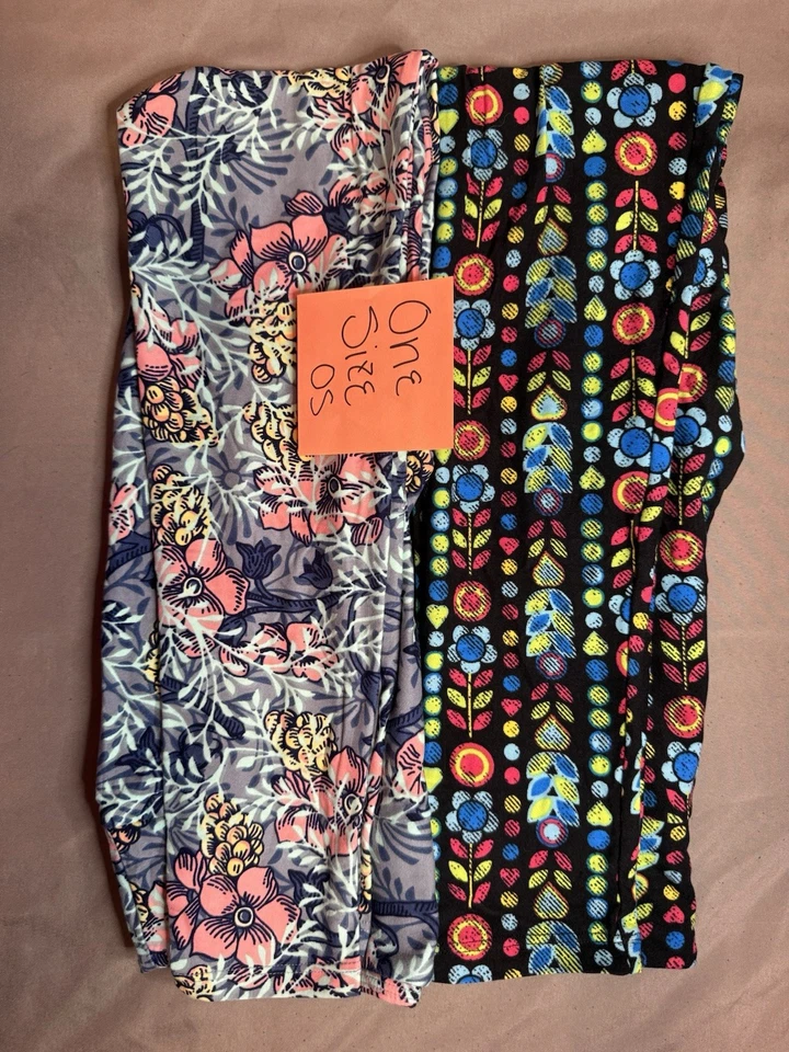Lote de 2 Leggings LuLaRoe Multicolor Mujer OS Talla Única Varios Patrones Foto 1 de 1