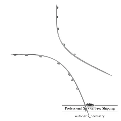 Cubierta de moldura de tira cromada moldeada para parachoques delantero derecho+derecho para 2007-2009 E63 AMG 6,3 L EE. UU. Foto 1 de 4