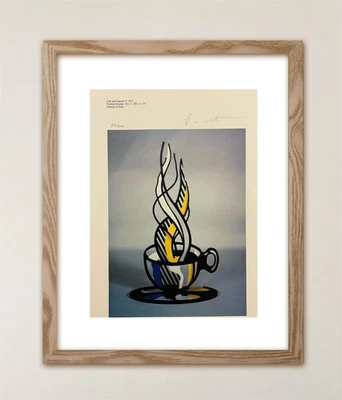 Roy Lichtenstein - Impresión original firmada con certificado de autenticidad y valoración de $3,500.!-.! Foto 1 de 4