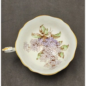 Taza de té Paragon lila rosa y púrpura con cita previa vintage Inglaterra - Imagen 1 de 14