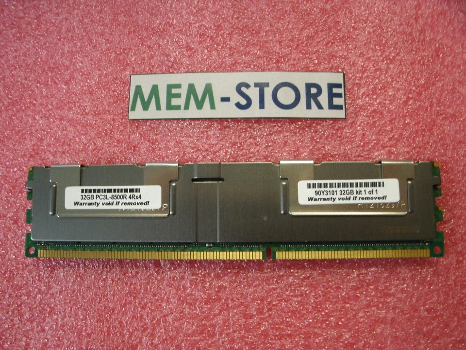 90Y3101, 90Y3206  32GB (1x32GB) PC3L-8500 RDIMM Memory IBM System x3690 X5 7147 - Image 1 of 1