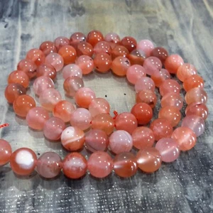 Natural South Red Agate, 8mm, Approx 48pce, Free Postage, OZ Seller - Picture 1 of 2