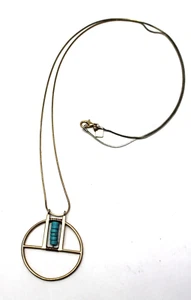 Banana Republic Goldfarben Anhänger Halskette Türkis Perlen Mode - Bild 1 von 4