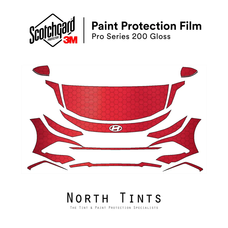 Sujetador transparente con película de protección de pintura precortada 3M PRO PPF para Hyundai Elantra 2024-2025 Foto 1 de 4