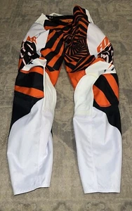 Fox Racing Ricky Carmichael Replica Motorcross Pants Sz 28Y 28 Boys Orange White - Picture 1 of 10