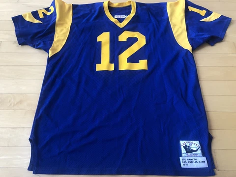 MITCHELL & NESS 1977 LA Rams JOE NAMATH #12 JERSEY SIZE 56 Cover