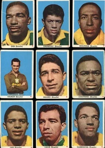 1962 PELE E.D.I. MILANO CALCIOCAMPIONI BLANKO RÜCKEN BRASILIEN x 10 (GARRINCHA, DIDI) - Bild 1 von 7