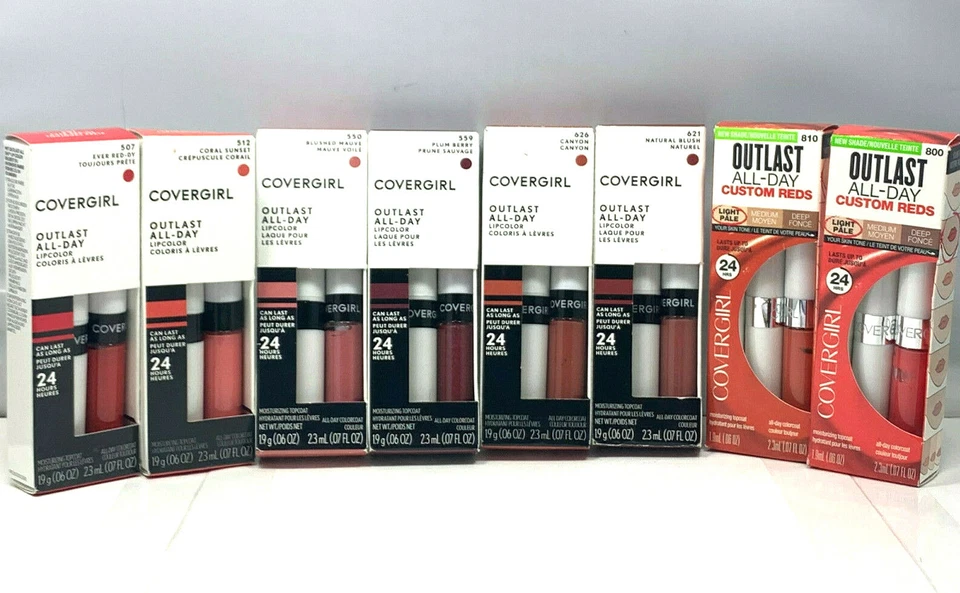 Color de labios Covergirl Outlast todo el día con capa superior (0,06 oz/,07 oz.) Nuevo; ¡Tú eliges! Foto 1 de 1