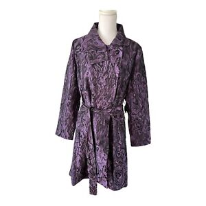 2OH THREADS (2 OLD HIPPIES) Purple Trench Coat SIZE XS NWT $399