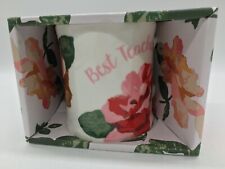 BNIB Cath Kidston Best Teacher Rose Print Mug (SD159G)