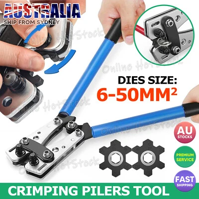 Crimping pliers Cable Plug Crimping Tool Battery Terminal Hex Crimper 6-50mm² - image 1 of 4