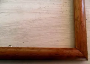 Vintage Holz großer leerer RAHMEN mittelbraun Farbe dünne Kanten 17 1/8" x 21 1/8" - Bild 1 von 8