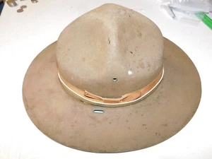 Sombrero de soldado marrón de colección gorra de policía estatal utilería de película - Imagen 1 de 10