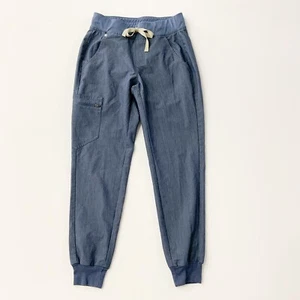 Figs Pants Womens Cargo Heather Blue Jogger Scrub Zamora XS X-Small - Picture 1 of 11